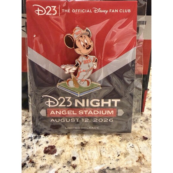 Disney Other - D23 Night 8/12/26 Angel Stadium Disney LR Exclusive Mickey Mouse Pin New